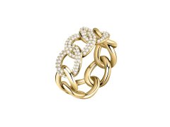 Morellato Elegantní pozlacený prsten s krystaly Incontri SAUQ110 52 mm