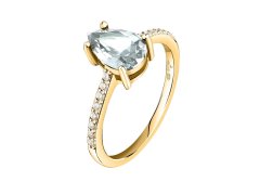 Morellato Elegantní pozlacený prsten se zirkony Tesori SAIW2100 52 mm