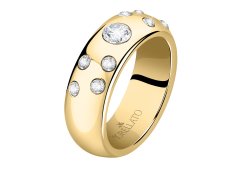 Morellato Luxusní pozlacený prsten s krystaly Poetica SAUZ380 56 mm
