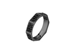 Morellato Nadčasový černý prsten s krystaly Motown SALS84 65 mm