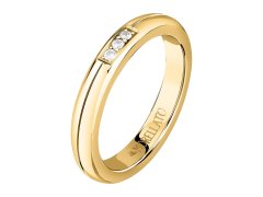 Morellato Slušivý pozlacený prsten s krystaly Love Rings SNA47 52 mm