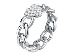 Morellato Třpytivý mosazný prsten s krystaly Incontri SAUQ191 54 mm
