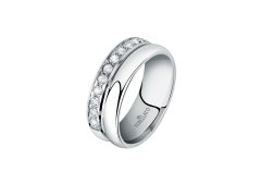 Morellato Třpytivý ocelový prsten s krystaly Bagliori SAVO160 52 mm