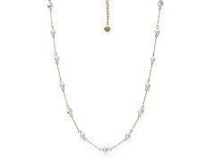 Oliver Weber Jemný pozlacený náhrdelník s perličkami Away 12257G