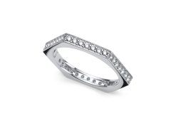 Oliver Weber Nadčasový stříbrný prsten s kubickými zirkony Edge 63266 57 mm