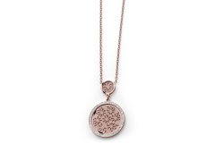Oliver Weber Půvabný bronzový náhrdelník s kubickými zirkony Ukulan Crystal Blossoms 12321RG