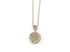 Oliver Weber Půvabný pozlacený náhrdelník s kubickými zirkony Ukulan Magic Blossoms 12321G
