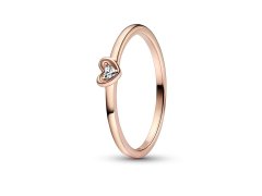 Pandora Nádherný bronzový prsten se zirkonem Rose 182495C01 52 mm