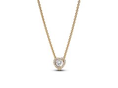 Pandora Pozlacený náhrdelník s třpytivým srdíčkem Timeless 368425C01-45