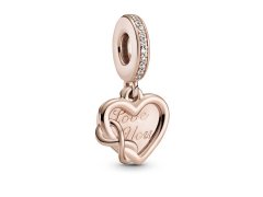 Pandora Romantický bronzový přívěsek ve tvaru srdce Rose 789369C01