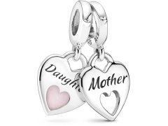 Pandora Srdíčkové přívěsky Matka a dcera Double Heart 799187C01