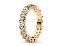 Pandora Třpytivý pozlacený prsten Shine Timeless 160050C01 56 mm