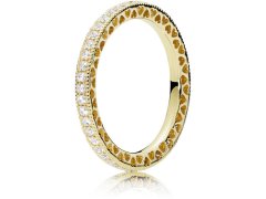 Pandora Třpytivý pozlacený prsten Shine 168655C01 54 mm