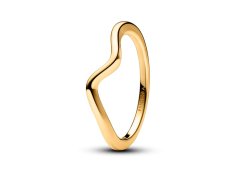 Pandora Vlnitý pozlacený prsten Timeless Shine 163095C00 50 mm