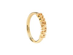 PDPAOLA Elegantní pozlacený prsten ESSENTIAL Gold AN01-608 54 mm