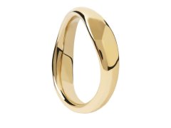 PDPAOLA Jemný pozlacený prsten ze stříbra PIROUETTE Gold AN01-462 50 mm