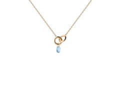 PDPAOLA Krásný pozlacený náhrdelník Blue Lily CO01-842-U