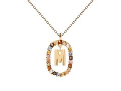 PDPAOLA Krásný pozlacený náhrdelník písmeno "M" LETTERS CO01-272-U (řetízek, přívěsek)