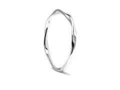 PDPAOLA Minimalistický stříbrný prsten SPIRAL Silver AN02-804 50 mm