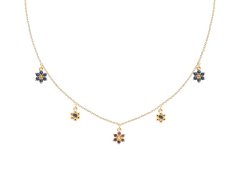 PDPAOLA Pozlacený kytičkový náhrdelník pro matku i dceru LES FILLES Gold CO01-237-U