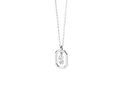 PDPAOLA Půvabný stříbrný náhrdelník písmeno "S" LETTERS CO02-530-U (řetízek, přívěsek)