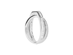 PDPAOLA Třpytivý stříbrný prsten se zirkony Olivia Essentials AN02-A10 52 mm