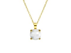 Pierre Lannier Romantický pozlacený náhrdelník s achátem Multiples BJ06A0211