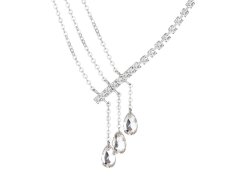Preciosa Blyštivý štrasový náhrdelník Crystal Drop s českým křišťálem Preciosa 2318 00