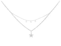 Preciosa Dvojitý stříbrný náhrdelník s kubickou zirkonií Glow 5366 00