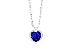 Preciosa Moderní náhrdelník Modré srdce s českým křišťálem 2025 68