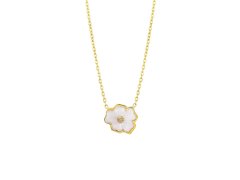 Preciosa Něžný pozlacený náhrdelník s květinou Verona 7453Y00