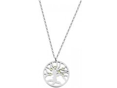 Preciosa Ocelový náhrdelník s krystaly Olive 7335 53