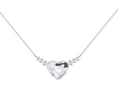 Preciosa Romantický stříbrný náhrdelník Srdce s českým křišťálem Preciosa With Love 6144 00