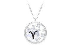 Preciosa Stříbrný náhrdelník s českým křišťálem Beran Sparkling Zodiac 6150 84 (řetízek, přívěsek)