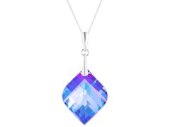 Preciosa Stříbrný náhrdelník s krystalem Lilac 6043 43 (řetízek, přívěsek)