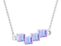 Preciosa Stříbrný náhrdelník s krystaly Crystal Cubes 6062 43