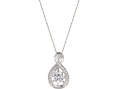 Preciosa Stříbrný náhrdelník s krystaly Precision 5186 00 (řetízek, přívěsek)