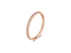 Rosato Minimalistický bronzový prsten se zirkony Allegra RZA030 50 mm