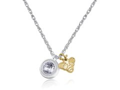 S`Agapõ Ocelový náhrdelník s krystalem a včeličkou Lucky Light SKT05