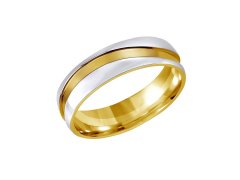 Silvego Snubní ocelový prsten pro muže a ženy MARIAGE RRC2050-M 61 mm
