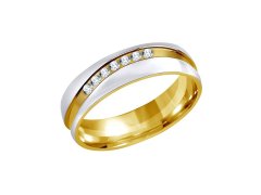 Silvego Snubní ocelový prsten pro ženy MARIAGE RRC2050-Z 54 mm
