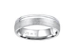 Silvego Snubní stříbrný prsten Amora pro muže i ženy QRALP130M 51 mm