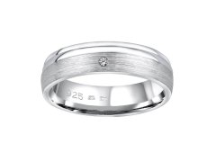 Silvego Snubní stříbrný prsten Amora pro ženy QRALP130W 53 mm