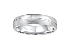 Silvego Snubní stříbrný prsten Glamis pro muže i ženy QRD8453M 63 mm