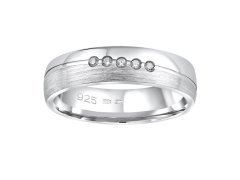 Silvego Snubní stříbrný prsten Presley pro ženy QRZLP012W 47 mm