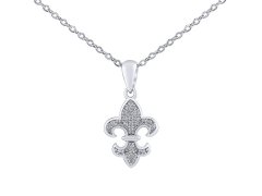 Silvego Stříbrný náhrdelník skautská lilie Henriette s Brilliance Zirconia DCC1608267N