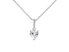 Silvego Stříbrný náhrdelník srdce Aris s Brilliance Zirconia PRGPHP0001NW