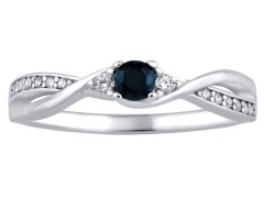 Silvego Stříbrný prsten s pravým přírodním safírem JJJR1100SAP 47 mm