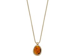 Skagen Elegantní pozlacený náhrdelník Sea Glass Honey SKJ1736710