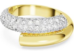 Swarovski Blyštivý pozlacený prsten Dextera 56688 52 mm